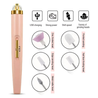Portable Electric Nail Drill Set – Rechargeable Manicure & Pedicure Kit