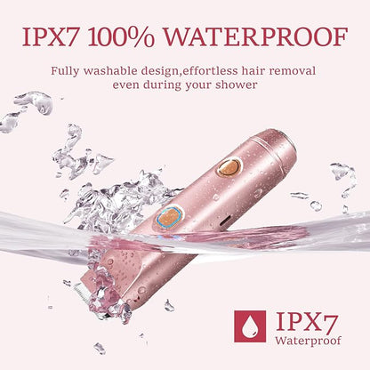 2-in-1 Electric Bikini Trimmer for Women – IPX7 Waterproof Rechargeable Shaver
